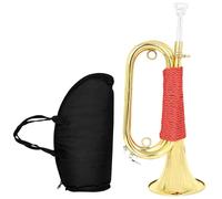 B Flat Militaries Bugle Trumpet Cavalry Brass Golden Portable Instrument for Ceremonial Event Light Weight Brass