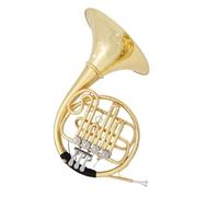 B Flat Single Row French Horn French Horn Instrument Four Key Brass Material Single Row Playing Grade Test B Flat Tune