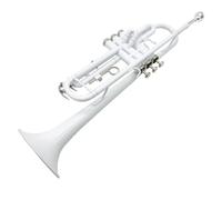 B-flat Three-tone Trumpet Horn For Beginners And Professional Performance Test With Portable Case(Color:White)