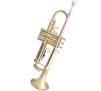 B-flat Three-tone Trumpet Horn For Beginners And Professional Performance Test With Portable Case(Color:Gold)