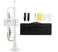 B Flat Trumpet Beginner Trumpet | Professional Performance Brass Instrument(WHITE)