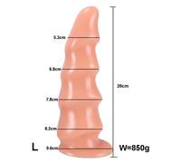 (B-Flesh-L) NEW Huge Anal Dildo Expansion Anal Plug Big Butt Plug Annal Dilator Masturbator Prostate Massager Adult Sex Toys For Men