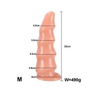 (B-Flesh-M) NEW Huge Anal Dildo Expansion Anal Plug Big Butt Plug Annal Dilator Masturbator Prostate Massager Adult Sex Toys For Men