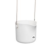 B.for Swing 18cm White Outdoor and Indoor Flower Pot Garden Planter Plastic