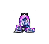 (B) Fortnite Game School Bag Backpack Lunch Bag Pencil Case 3PCS