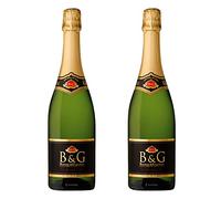 B&G Sparkling Brut Blanc de Blancs 2 x 75 rench Sparkling White Wine | 11% ABV | Crisp & Fresh | Citrus Peach Apricot Notes | Rhône Valley | Ideal Aperitif & Celebrations