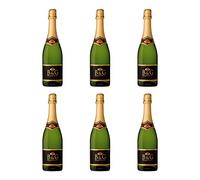 B&G Sparkling Brut Blanc de Blancs 6 x 75 rench Sparkling White Wine | 11% ABV | Crisp & Fresh | Citrus Peach Apricot Notes | Rhône Valley | Ideal Aperitif & Celebrations