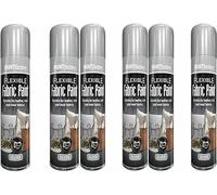 B&H Flexible Silver Fabric Spray Paint Leather Vinyl Textile Clothes Fast Drying 200ml (6)
