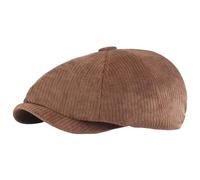 B-HOT Mens Newsboy Flat Cap Classic Cotton Baker Boy Hat for Women Vintage Beret Button Top Gatsby Golf Cabbie Hat Coffe