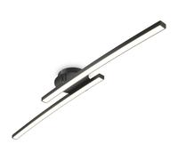 B.K. Licht Snore LED ceiling light, 2-bulb, black, metal, 3,000 K