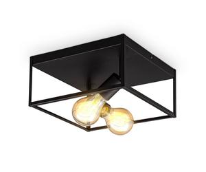 B.K.Licht Black 2xE27 60W Requires Bulb Ceiling Light B.K.Licht Black