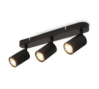 B.K.Licht Black 3 Way Spotlight Ceiling Light GU10 Kitchen Hallway Lamp B.K.Licht Black