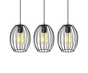 B.K.Licht Black 3xE27 60W Requires Bulb Pendant Light B.K.Licht Black