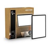 B.k.licht Black Bathroom Ceiling Light 16W, 1900Lm, 4000K Slim Panel Ip44, 240X240X30mm