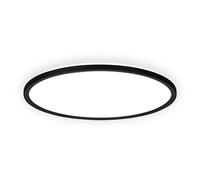 B.K.Licht - LED Panel, Slim, 4000K Neutral White, Indirect Backlighting, IP44 Splash-Proof, Ceiling Lights, Bathroom Light, Bathroom Lights Ceiling, Living Room, 29 x 3 cm, Black