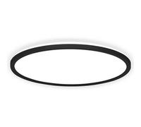 B.K.Licht - LED Panel, Slim, 4000K Neutral White, Indirect Backlighting, IP44 Splash-Proof, Ceiling Lights, Bathroom Light, Bathroom Lights Ceiling, Living Room, 42 x 3 cm, Black