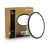 B.k.licht Black Bathroom Ceiling Light 22W, 3000Lm, 4000K Slim Panel Ip44, 420X29mm