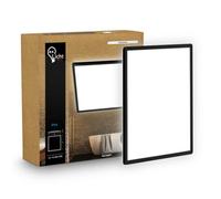 B.k.licht Black Bathroom Ceiling Light 22W, 3000Lm, 4000K, Slim Panel Ip44, 420X420X29mm