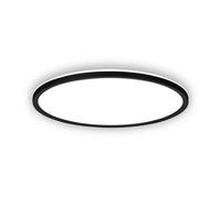 B.K.Licht Black Bathroom Ceiling Light LED 16W 1900lm Slim Panel IP44, 240mm B.K.Licht Black