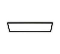 B.K.Licht - LED Panel, Slim, 4000K Neutral White, Indirect Backlighting, IP44 Splash-Proof, Ceiling Lights, Bathroom Light, Bathroom Lights Ceiling, Living Room, 58 x 20 x 3 cm, Black