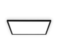 B.K.Licht - LED Panel, Slim, 4000K Neutral White, Indirect Backlighting, IP44 Splash-Proof, Ceiling Lights, Bathroom Light, Bathroom Lights Ceiling, Living Room, 29 x 29 x 3 cm, Black