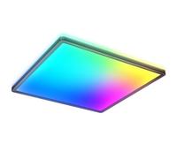 B.K.Licht I RGB LED Ceiling lamp I Ultra Flat LED Panel I Colour Change I RGBW Ceiling Light dimmable I Backlight Effect I Remote Control I Black