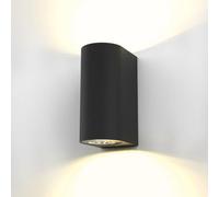 B.K.Licht Outdoor Up Down Wall Light, Waterproof Wall Lights for Interior or Exterior, Included 2X 5W GU10 Bulbs, Black