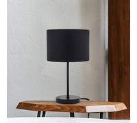 B.K. Licht Kari table lamp, black/gold, height 33 cm, textile, E27
