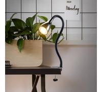 B.K. Licht Lauri clip-on light, black, 3-step dimmable, GU10 LED 3,000 K