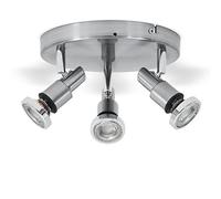 B.K.Licht LED Bathroom Ceiling Light, IP44 Splash Water Proof, 5W LED GU10 Bulbs Included, Warm White 3000K, rotatable and swiveling Spots, Modern Ceiling Light Fitting, Ø 8,2 in, 230V