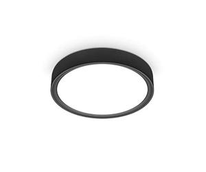 B.K.Licht LED Ceiling Light, 12W Built-in LED Board, 4,000K Neutral White Light, 1,200 Lm, Diameter 25cm/9.84in, Small Ceiling lamp with matt Black Frame, Surface Mounted Round Spotlight IP20