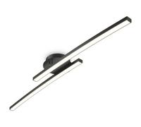 B.k.licht Led Ceiling Light Curved Design Lamp 12W 3000K 1100Lm Hallway Living Room Black