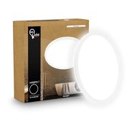 B.K.Licht - LED Panel, Slim, 4000K Neutral White, Indirect Backlighting, IP44 Splash-Proof, Ceiling Lights, Bathroom Light, Bathroom Lights Ceiling, Living Room, 42 x 3 cm, White