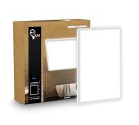 B.K.Licht - LED Panel, Slim, 4000K Neutral White, Indirect Backlighting, IP44 Splash-Proof, Ceiling Lights, Bathroom Light, Bathroom Lights Ceiling, Living Room, 42 x 42 x 3 cm, White