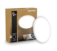 B.K.Licht - LED Panel, Slim, 4000K Neutral White, Indirect Backlighting, IP44 Splash-Proof, Ceiling Lights, Bathroom Light, Bathroom Lights Ceiling, Living Room, 24 x 3 cm, White