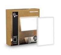 B.K.Licht - LED Panel, Slim, 4000K Neutral White, Indirect Backlighting, IP44 Splash-Proof, Ceiling Lights, Bathroom Light, Bathroom Lights Ceiling, Living Room, 24 x 24 x 3 cm, White