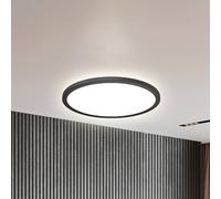 B.K. Licht LED panel Slim with remote control RGBW, Ø 42 cm, black, backlight