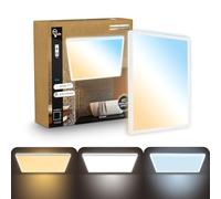 B.K.Licht - LED Panel with Remote Control, Slim, Dimmable, Adjustable CCT from Warm to Daylight White, IP44, Ceiling Lights, Bathroom Light, Bathroom Lights Ceiling, Living Room, 42x42x3 cm, White