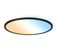 B.k.licht Black Bathroom Led Ceiling Light 22W, 3000Lm, 2700-6500K Cct Slim Panel Dimmable Remote Ip44, 420X29mm