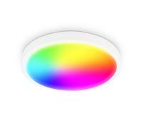 B.K.Licht - Smart LED Ceiling Light with App Control and Voice Control, Dimmable WiFi LED Ceiling Lamp, Adjustable Colour Light and Temperature, Living Room Flush Ceiling Light, 27x6cm (DxH), White