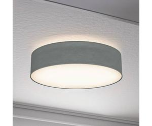 B.K. Licht Litora ceiling light, grey, Ø 38 cm, textile, E27