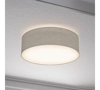 B.K. Licht Litora ceiling light, taupe, Ø 30 cm, textile, E27