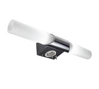 B.k.licht Mains Powered Chrome Warm White Light Bath Wall Light