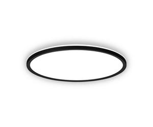 B.k.licht Mains-Powered Led Black Backlight Effect Ultra Slim Panel (Dia)24Cm