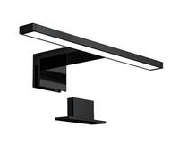 B.k.licht Mains-Powered Led Black Clampable Mirror Lamp