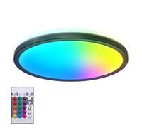 B.k.licht Mains-Powered Led Black Dimmable Led Panel (Dia)29Cm