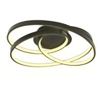 B.k.licht Mains-Powered Led Black Ip44 Ceiling Lamp