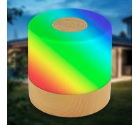 B.K.Licht - Mini RGBW LED Table Lamp Wireless IP44 with Touch, Colour Changing, Battery, USB-C Cable, Bedside Lamp, Decorative Lamp, LED Lamp, Battery Table Lamp, Outdoor Lamp, Children's Room, 7 x 7