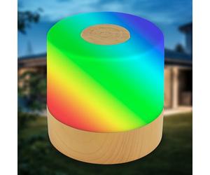 B.K.Licht - Mini RGBW LED Table Lamp Wireless IP44 with Touch, Colour Changing, Battery, USB-C Cable, Bedside Lamp, Decorative Lamp, LED Lamp, Battery Table Lamp, Outdoor Lamp, Children's Room, 7 x 7