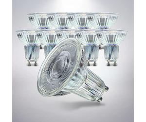 B.K.Licht - Set of 10 LED 5W GU10 Light Bulbs, Warm White 400lm